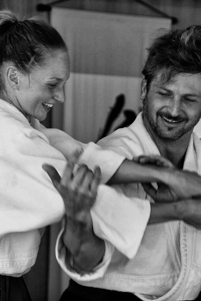aikido-practitioners-m Couple practicing aikido