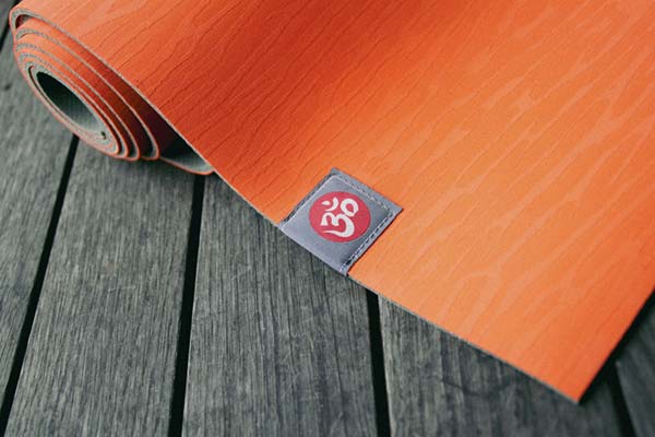 yoga mat over deck